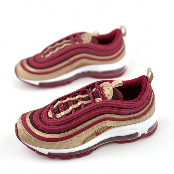 NEW Nike Air Max 97 QS GS Noble Red - Picture 4 of 8